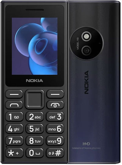 Nokia 110 (2024) Dual SIM Κινητό με Κουμπιά (Ελληνικό Μενού) Μαύρο