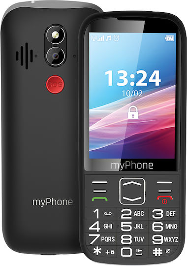 MyPhone Halo 4 LTE Dual SIM Κινητό με Μεγάλα Κουμπιά Μαύρο