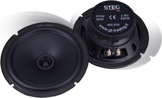 Steg MS650 Σετ Ηχεία Αυτοκινήτου 6.5" με 60W RMS (2 Δρόμων)