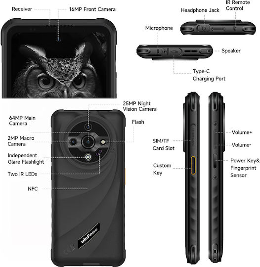 Ulefone Armor X31 Pro 5G Dual-SIM (8GB/256GB) Widerstandsfähig Smartphone Schwarz