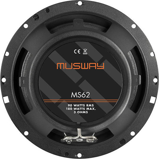 Musway MS62 Σετ Ηχεία Αυτοκινήτου Ομοαξονικά 6.5" με 90W RMS (2 Δρόμων)