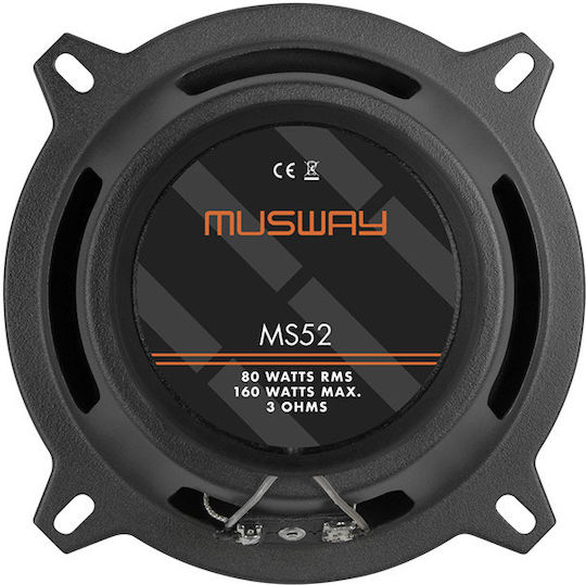 Musway MS52 Σετ Ηχεία Αυτοκινήτου Ομοαξονικά 5.25" με 80W RMS (2 Δρόμων)