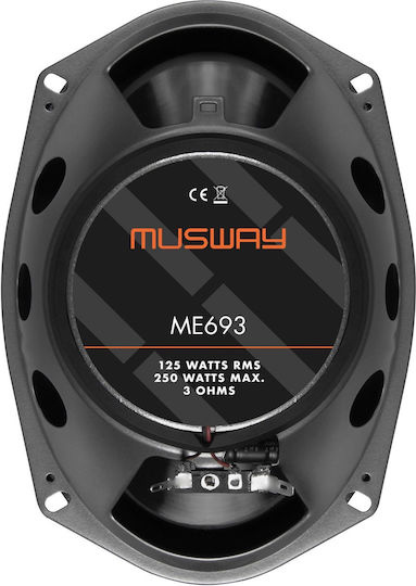 Musway Комплект Автомобилни Високоговорители ME693 6x9" с 125W RMS (3 начина)