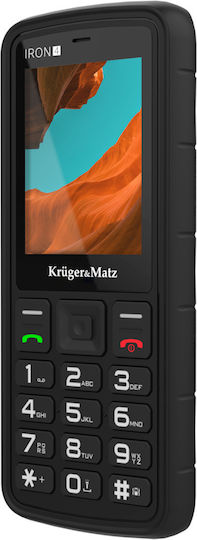Kruger & Matz Iron 4 Dual SIM Ανθεκτικό Κινητό με Κουμπιά Μαύρο