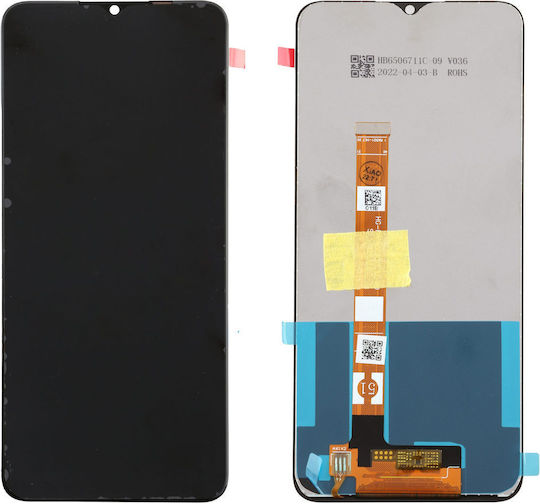 O ecran cu Mecanism Tactil pentru Realme 7i (Negru)