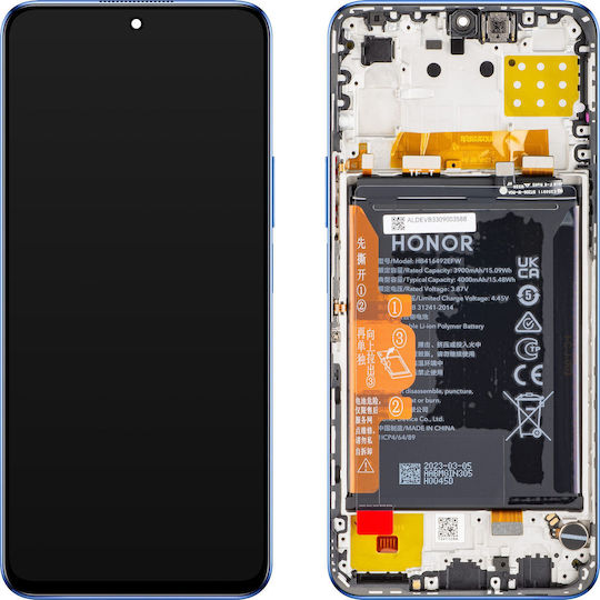 Huawei (0235acdr) Lcd Touchscreen (inkl. Akku) - Blau, für Modell Huawei Honor X8