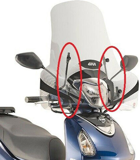 Givi A7061A Motorcycle Windshield & Windscreen Installation Kit for Sym Symphony 125 GIVSYMKIT12
