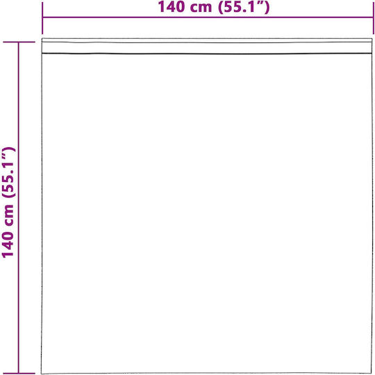 vidaXL Set Window Curtains With Pencil Pleat Pink 140x140cm