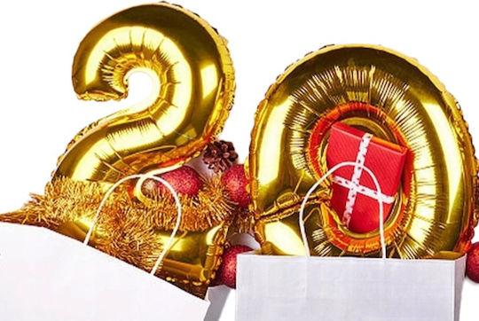 Balloon Foil Jumbo Number 2 Gold 80cm