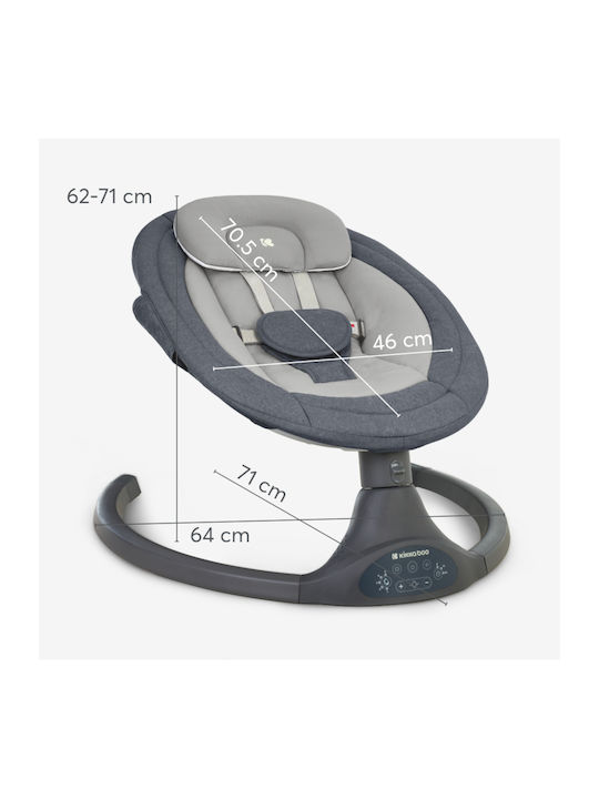 Kikka Boo Electric Baby Relax Codie with Music Gray for Child up to 9kg