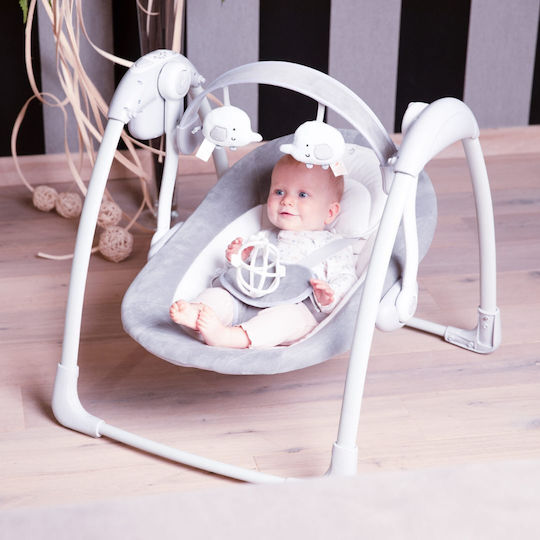 Bo Jungle Electric Baby Relax Swing B-Portable with Music Dolphy Grey for Child up to 9kg