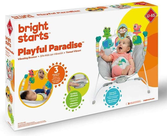 Bright Starts Electric Baby Relax Playful Paradise with Vibration Gray for Child up to 9kg