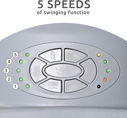 Lorelli Elektrisch Baby Relax Toscana mit Musik Green Stars für Kind bis 9kg