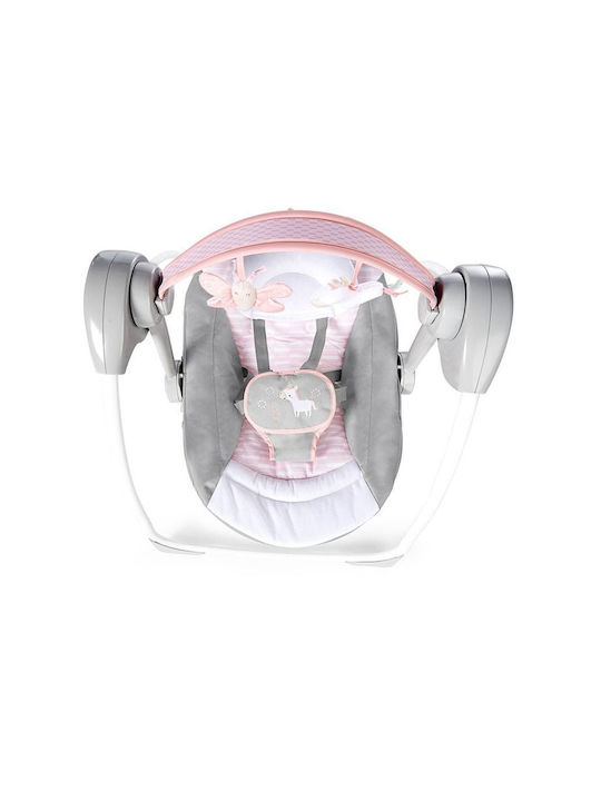 Ingenuity Manual Baby Relax Swing Comfort 2 Go Pink for Child up to 9kg