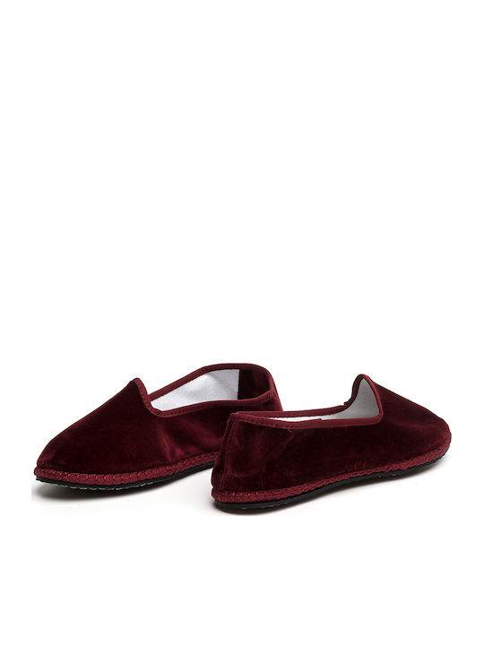 Women's Moccasins in Burgundy Color