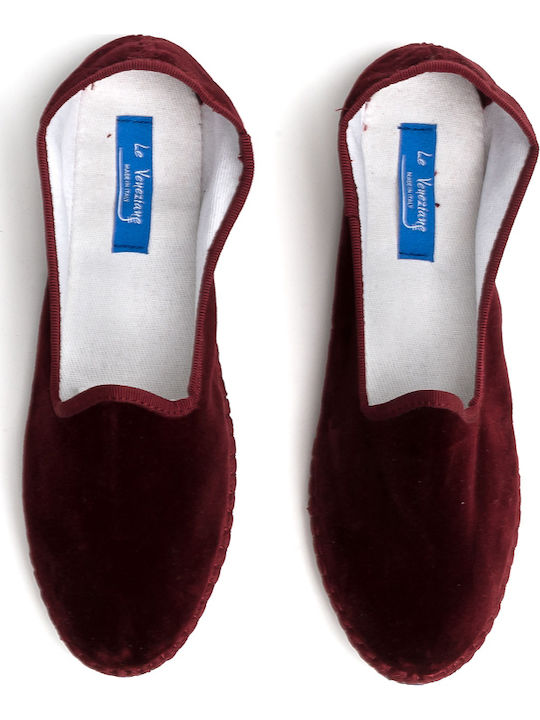 Women's Moccasins in Burgundy Color