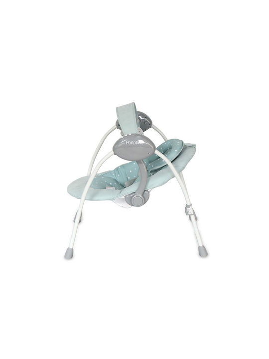Lorelli Electric Baby Relax Swing Portofino with Music Frosty Green Stars for Child up to 9kg