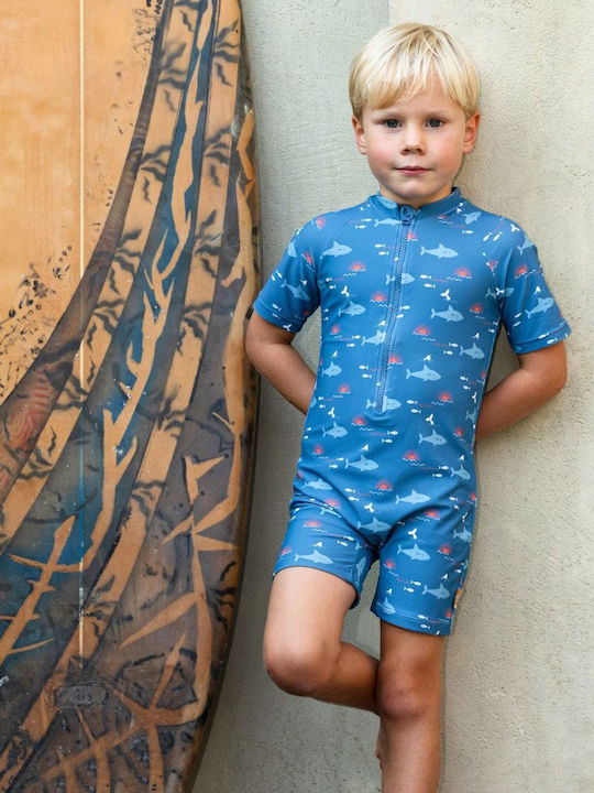 Fresk Kinder Badeanzug Einteilig Marineblau