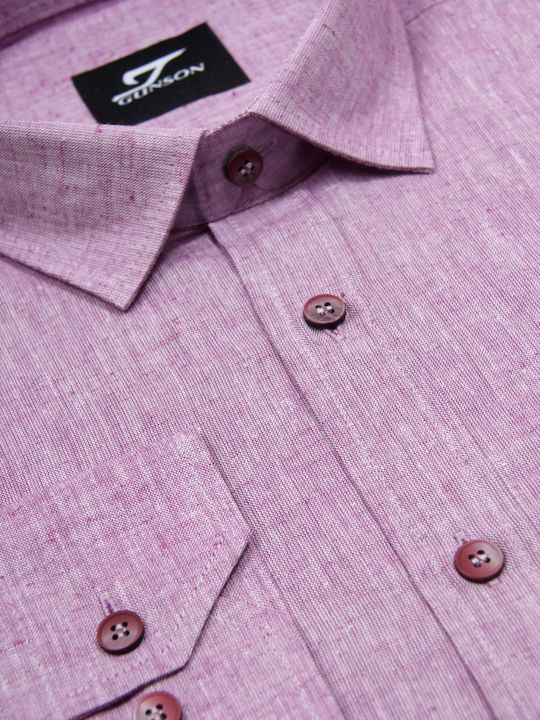Long-sleeved Linen Shirt Lilacc