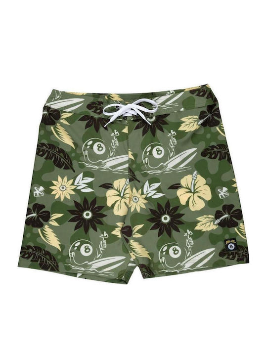 Boardshort Андрически Бански Зелен Флорален