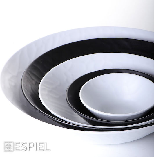 Espiel Wavy Matte Сервизна Плато Меламин Черен 40.5x16.5бр 6бр