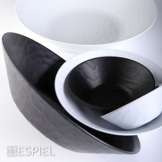 Espiel Wavy Matte Serving Platter Rectangular Black 40.5x16.5cm