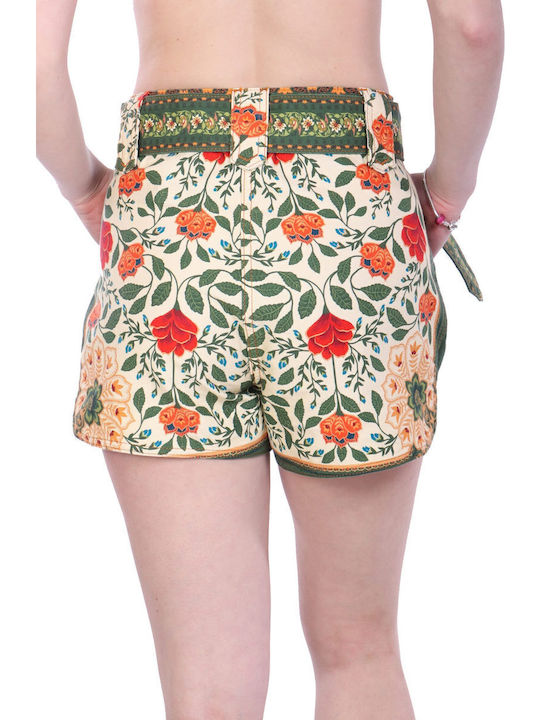 Femei Pantaloni scurți Beige-green