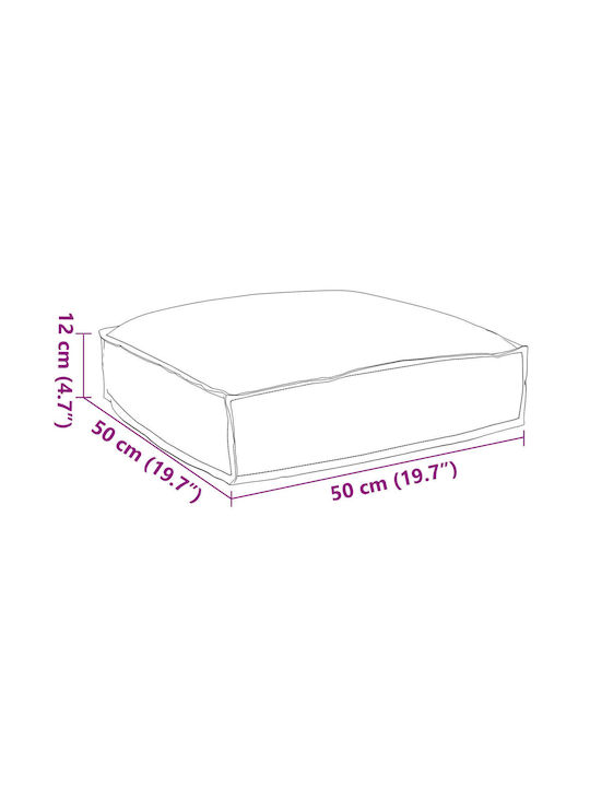 vidaXL Garden Sofa Cushion Charcoal 50x50cm. 42001468