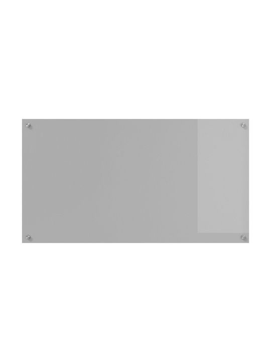 vidaXL Rectangular Glass Back Open Gray 110x60x0.6cm 42001306