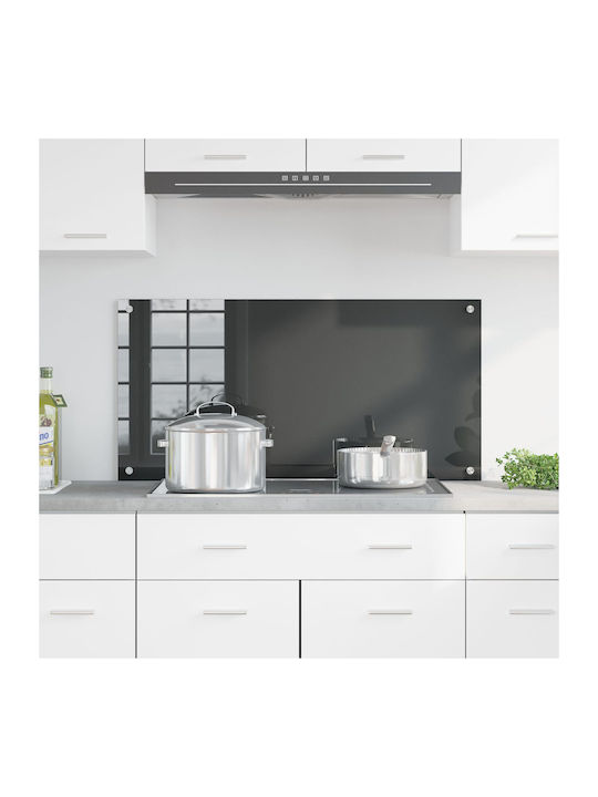 vidaXL Rectangular Back Made of Dark Gray Glass 100x50x0.6cm 42001248