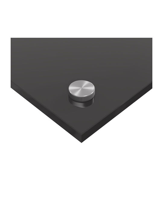 vidaXL Rectangular Glass Back Dark Gray 80x60x0.6cm 42001243