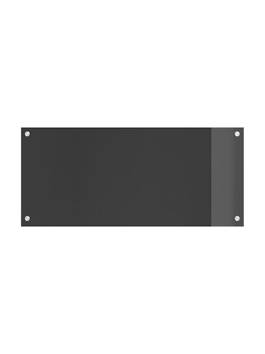 vidaXL Rectangular Glass Back Dark Gray 90x40x0.6cm 42001244