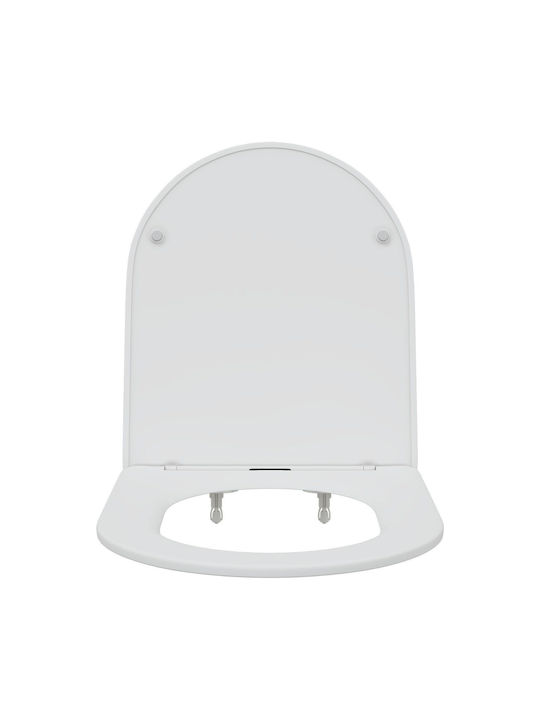 vidaXL Plastic Soft Close Toilet Seat White 36cm 42002369