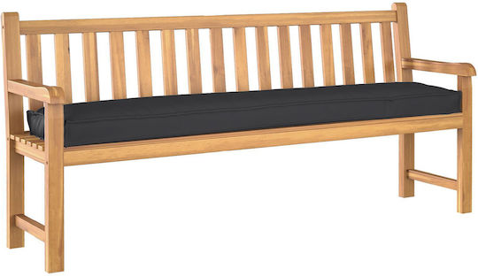 vidaXL Garden Bench Cushion Black 200x200cm