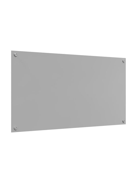 vidaXL Rectangular Glass Back Open Gray 110x60x0.6cm 42001306