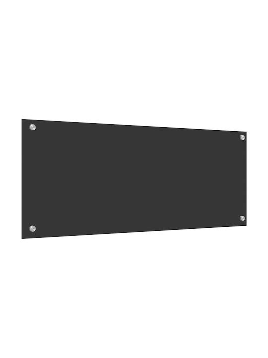 vidaXL Rectangular Glass Back Dark Gray 100x40x0.6cm 42001247