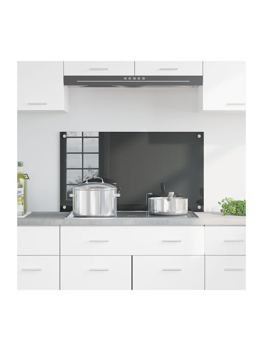 vidaXL Rectangular Glass Back Dark Gray 90x50x0.6cm 42001245