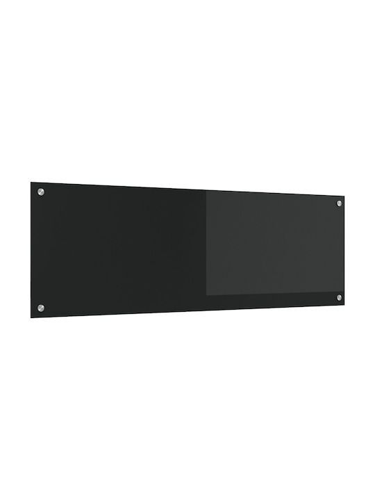 vidaXL Rectangular Kitchen Countertop Made of Black Glass 120x40x0.6cm 42001301