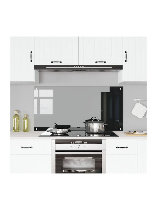 vidaXL Rectangular Kitchen Back made of Glass Black 120x60x0.6cm 42001303 1pcs