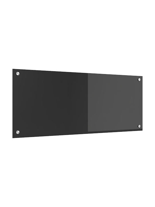 vidaXL Rectangular Glass Back Dark Gray 100x40x0.6cm 42001247