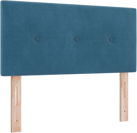 vidaXL Tăblie De Pat Din Țesătură Albastru Închis 90x88cm