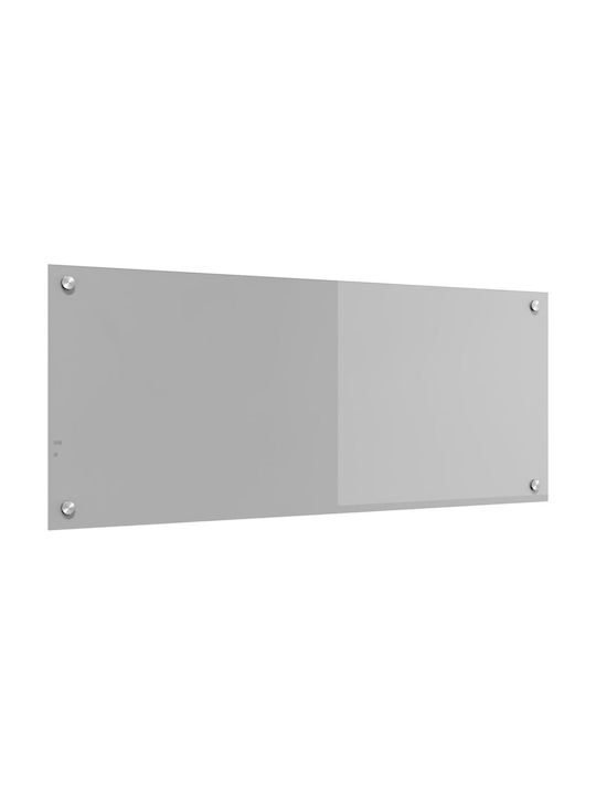 vidaXL Spătar Rectangular din Sticlă Gri Deschis 100x40x0.6cm 42001235
