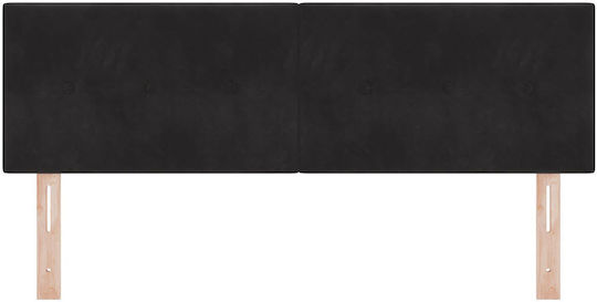 vidaXL Stoff-Kopfstütze für Betten Schwarz Samt 80x40cm