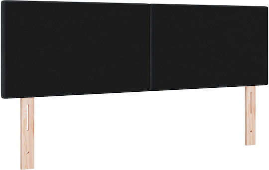 vidaXL Stoff-Kopfstütze für Betten Schwarz Samt 80x40cm