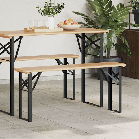 vidaXL Metallic Furniture Leg 2 Pieces Suitable for Table / Coffee Table 22x45x2.8cm Black