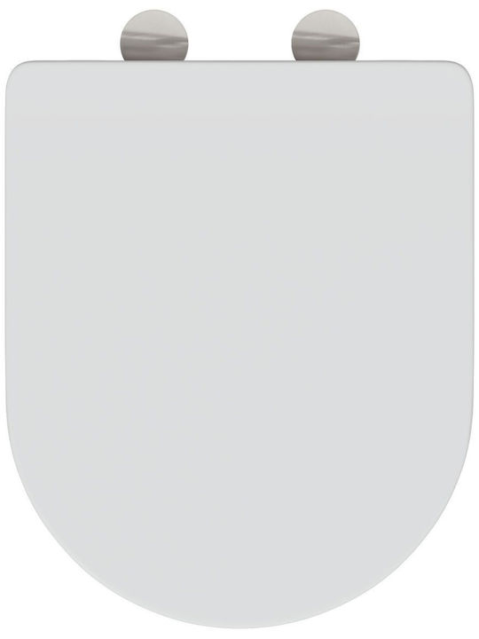 vidaXL Plastic Soft Close Toilet Seat White 36cm 42002369