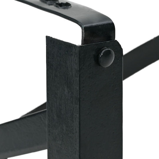 vidaXL Metallic Furniture Leg 2 Pieces Suitable for Table / Coffee Table 39x75x2.8cm Black