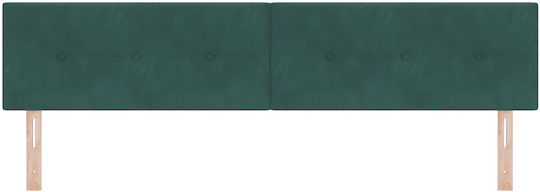 vidaXL Fabric Bed Headboard Dark Green 100x88cm