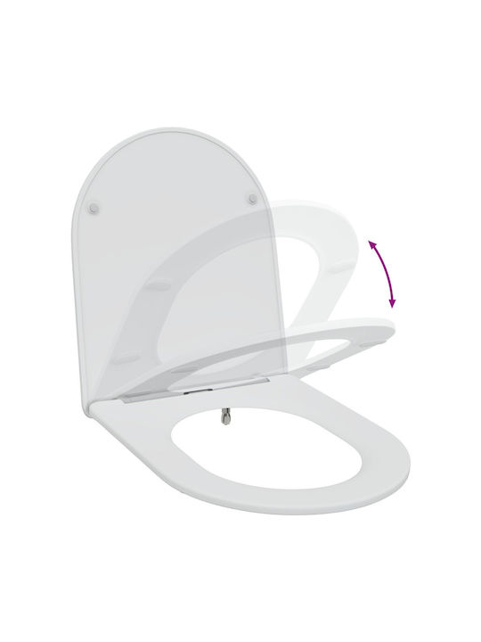 vidaXL Plastic Soft Close Toilet Seat White 36cm 42002369