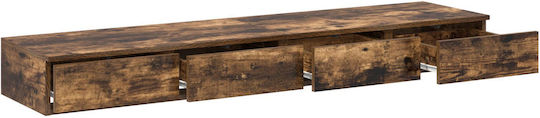 vidaXL Bed Drawer made of Wood Smoked Oak 140x36.5x16.5cm